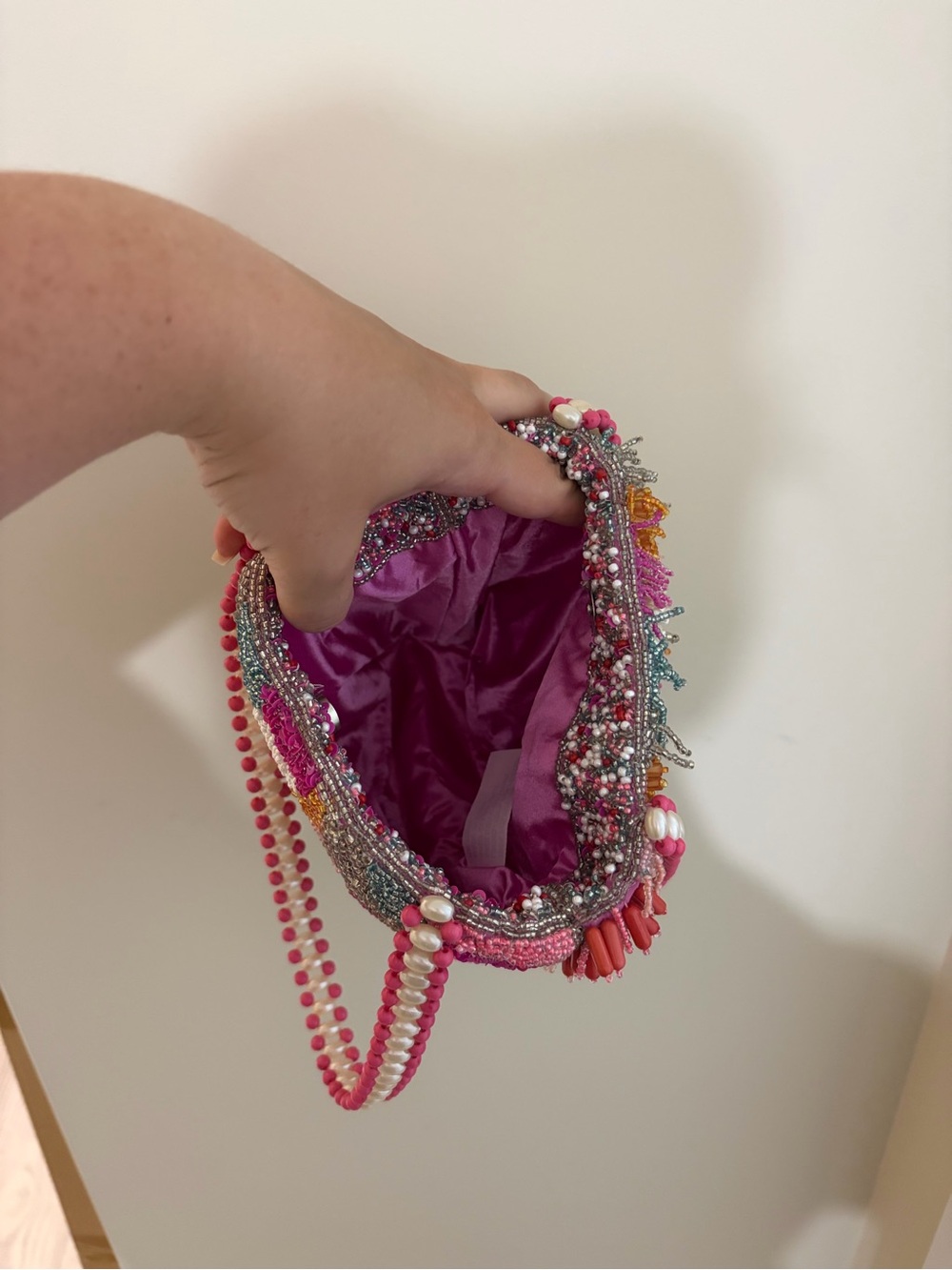 Vibrant Colour Beaded Mini Bag - Picture 4 of 9